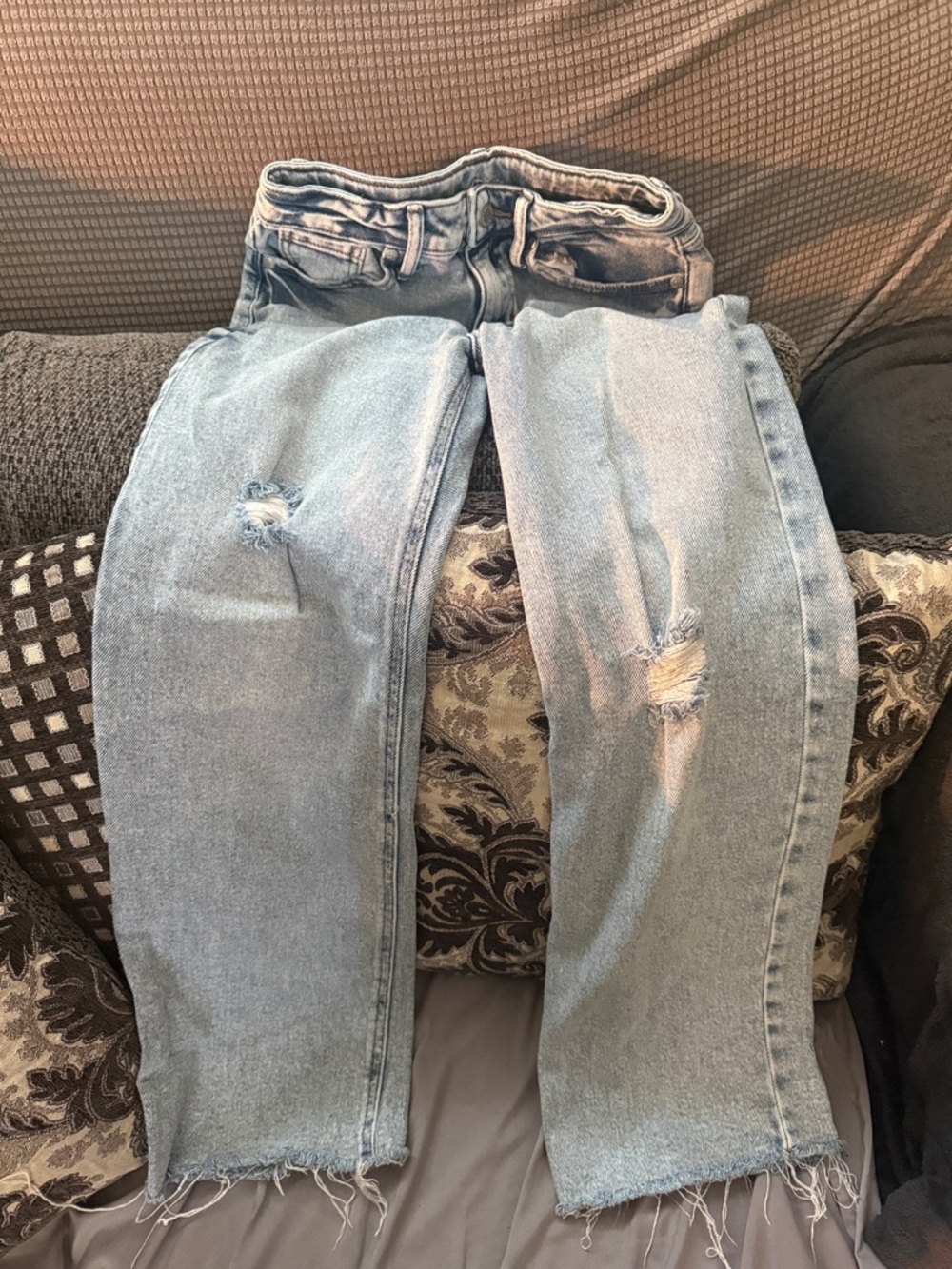 Light Wash Distressed girls Jeans